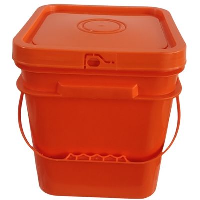 Contenitore di semi per mangimi personalizzabile da 10 litri in un secchio quadrato trasparente per lo stoccaggio industriale