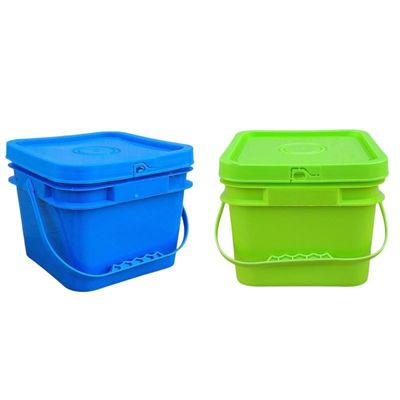 Contenitore di semi per mangimi personalizzabile da 10 litri in un secchio quadrato trasparente per lo stoccaggio industriale
