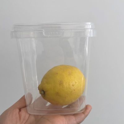 500 ml contenitore di salsa secchio quadrato secchio bianco stampato con spessore da 1,0 a 2,5 mm