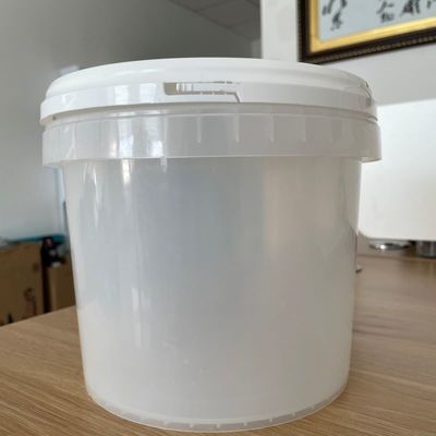 4L secchio di plastica trasparente con coperchio
