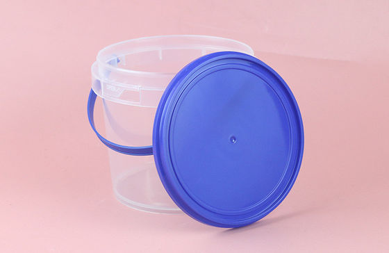 4L secchio di plastica trasparente con coperchio
