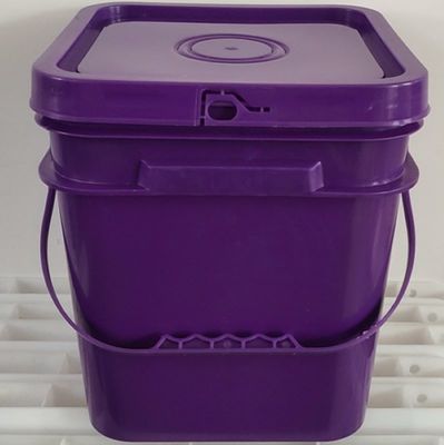 Barattolo di plastica rotondo chiaro e bianco con manico Logo di stampa a colori personalizzato