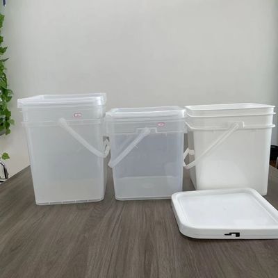 Custom1 2 galloni 4 galloni 5 galloni 6 galloni secchio di plastica di semi quadrati trasparenti personalizzare sì