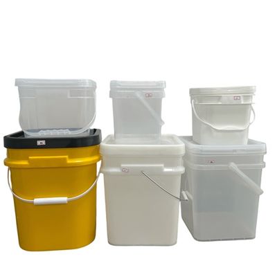 Bastone di plastica quadrata trasparente con coperchio durevole e certificato di capacità 1-25L