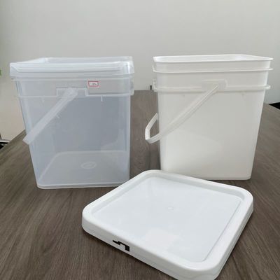 Contenitore di biscotti 15L secchio di plastica quadrata con materiale HDPE e disegno stampato