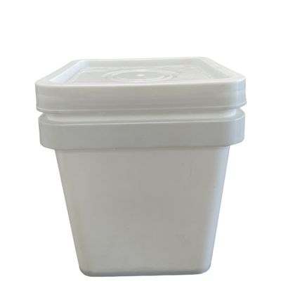Certificato GAP/ISO/FDA 4 galloni secchio di plastica quadrata trasparente per biscotti in nero