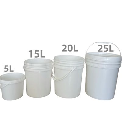 Barattolo di plastica rotondo quadrato da 25L da 300 ml con coperchio e manico di spessore da 1,0 a 2,5 mm