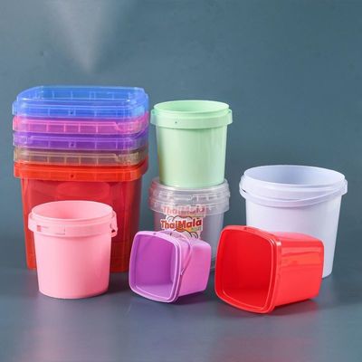 Contenitore di plastica trasparente da 1 litro con coperchio tenuto all'aria per lo stoccaggio e l'organizzazione personalizzati