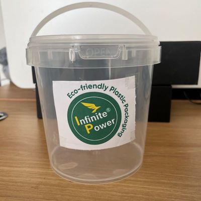Contenitore di plastica trasparente da 1 litro con coperchio tenuto all'aria per lo stoccaggio e l'organizzazione personalizzati