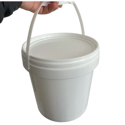 1L 2L 3L 4L 5L secchio di plastica rotondo bianco con copertura personalizzabile e durevole