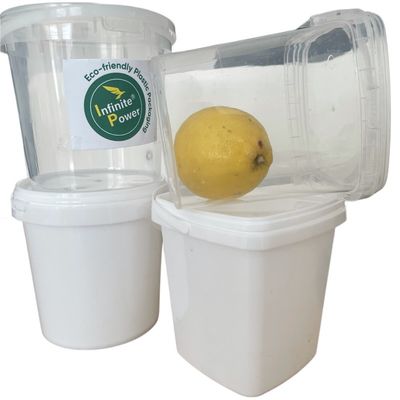 1L 2L 3L 4L 5L secchio di plastica rotondo bianco con copertura personalizzabile e durevole