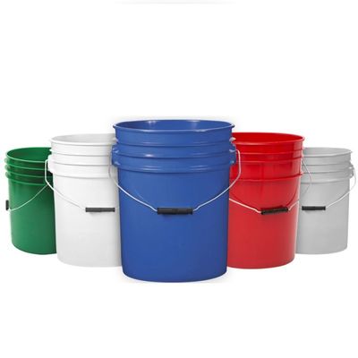 1L-25L secchi quadrati di plastica con manico rotondo secchi bianchi per la stampa chimica IML