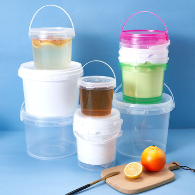 1L 2L 3L 5L 6L 8L 10L contenitore di scatole di plastica rotonda o quadrata di grado alimentare con coperchio