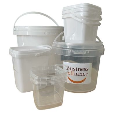 Contenitore alimentare confezionato in secchi di plastica HDPE personalizzati con certificato GAP/ISO/FDA