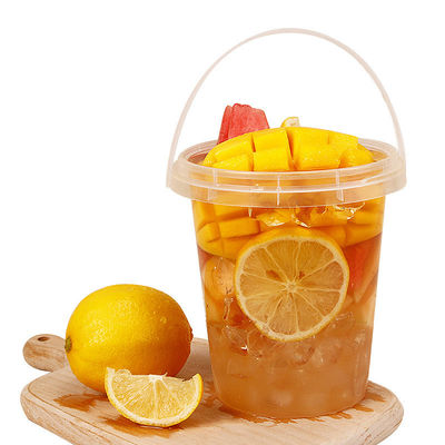 8oz 12oz 24oz 32oz frutta yogurt latte tè da asporto secchio di plastica con coperchio e moderno