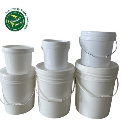 Riciclare personalizzare un secchio di plastica da 15 litri con coperchio e un secchio forte con maniglia di metallo