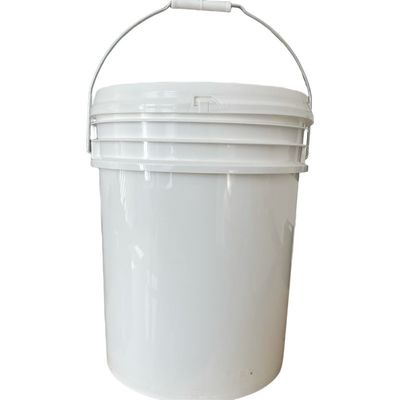 5L 10L 20L pesante secchio di plastica con manico metallico trasparente o stampa su misura