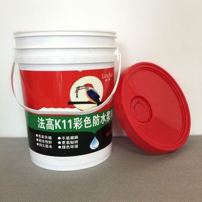 5L 10L 20L pesante secchio di plastica con manico metallico trasparente o stampa su misura