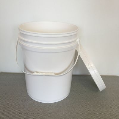 5L 10L 20L pesante secchio di plastica con manico metallico trasparente o stampa su misura