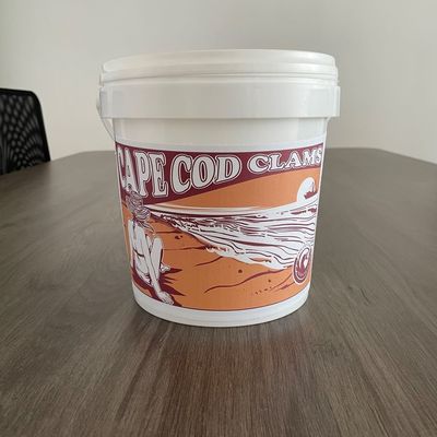1 gallone di secchio di plastica HDPE stampa personalizzata del logo per il trasporto di pesce