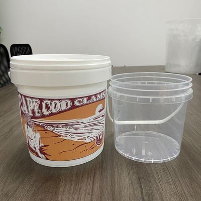 Personalizzare il secchio di plastica trasparente del secchio di vernice di plastica per le applicazioni di grado alimentare