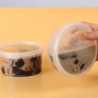 200ml 300ml 500mL 750ml 1L contenitore di secchi di plastica su misura con coperchio per prodotti chimici