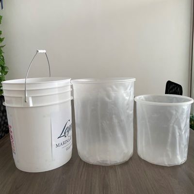 Personalizza un secchio di plastica da 1-25L con coperchio e maniglia