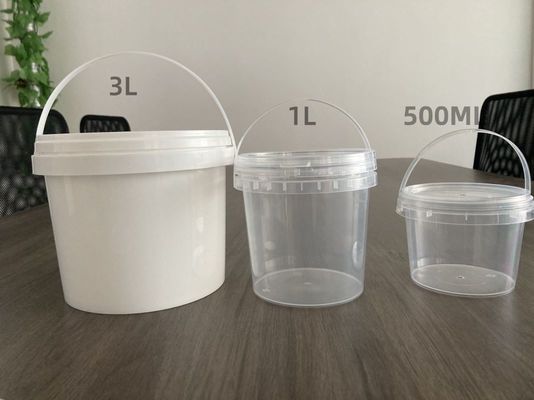 1L 2L 3L 4L 5L contenitore alimentare secchio di plastica trasparente di polipropilene spessore da 1,0 a 2,5 mm