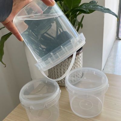 1L 2L 3L 4L 5L contenitore alimentare secchio di plastica trasparente di polipropilene spessore da 1,0 a 2,5 mm
