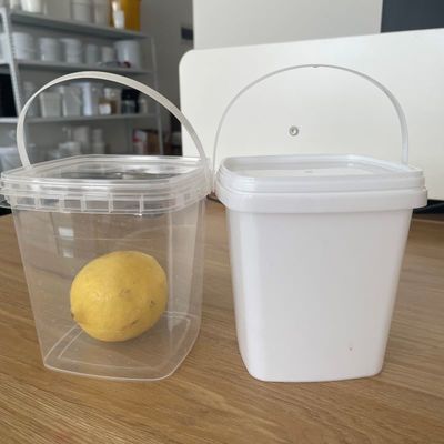 1L vasche di plastica per gelato e yogurt colore rosso IML stampa 1.0-2.5 mm di spessore