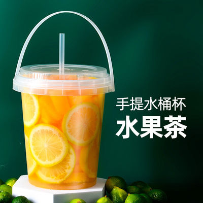 Contenitore di imballaggio per bevande alimentari, secchio di plastica rotonda con coperchio 1L 2L 3L 4L 5L