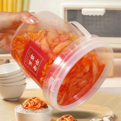 Contenitore di imballaggio per bevande alimentari, secchio di plastica rotonda con coperchio 1L 2L 3L 4L 5L