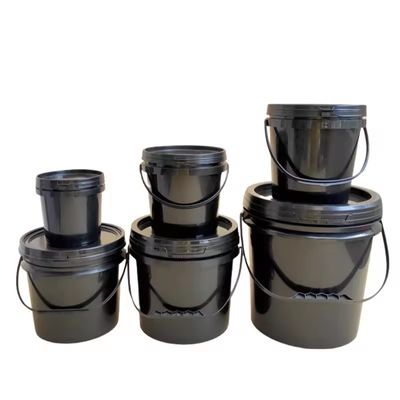 Personalizzare 3L 5L 8L 10L 15L secchio di plastica nero o bianco con coperchio materiale HDPE