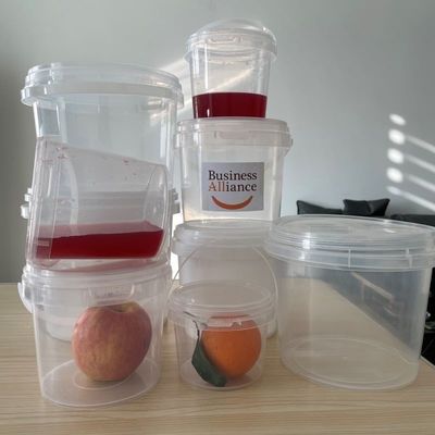 1L 2L 3L 4L 5L secchi alimentari con coperchi in materiale PP contenitori di plastica a prova di manomissione