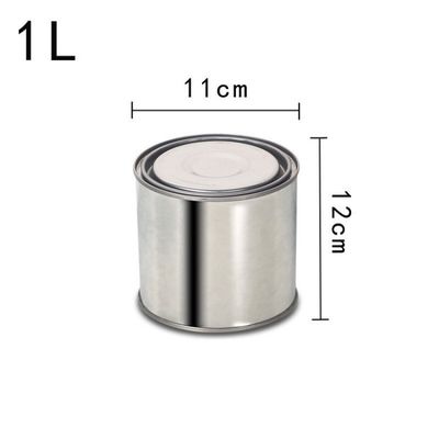 1L-5L Bottine di metallo rotonde personalizzate per manico di vernice e salsa o senza manico opzionale