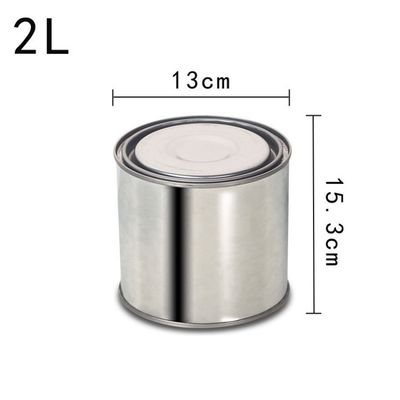 1L-5L Bottine di metallo rotonde personalizzate per manico di vernice e salsa o senza manico opzionale
