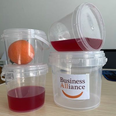 Contenitore di plastica trasparente con coperchio anti-manipolazione