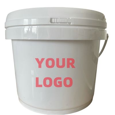 Bottile di plastica alimentare da 5 litri con coperchio facile da aprire e forma rotonda in materiale HDPE