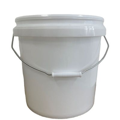 Bottile di plastica alimentare da 5 litri con coperchio facile da aprire e forma rotonda in materiale HDPE