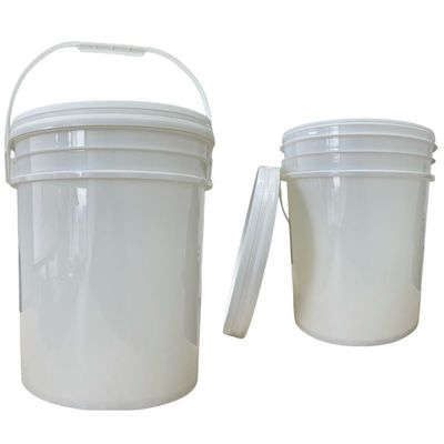 Bottile di plastica a base di grasso da 5 galloni con maniglia del coperchio e stampa per trasferimento di calore