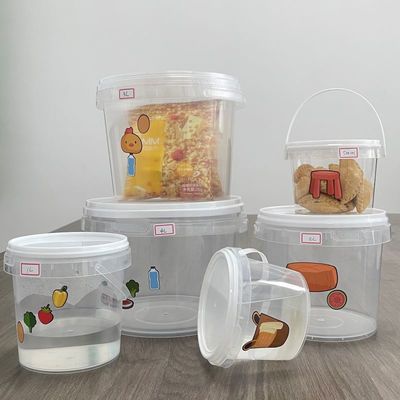 Prezzi di fabbrica secchio di plastica 1L 2L 3L 4L 5L contenitore alimentare